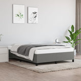 NNEVL Bed Frame Dark Grey 152x203 cm Queen Fabric