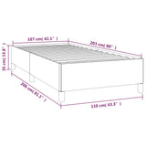 NNEVL Bed Frame Black 107x203 cm King Single Faux Leather