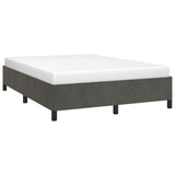 NNEVL Bed Frame Dark Grey 137x190 cm Double Velvet