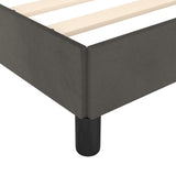 NNEVL Bed Frame Dark Grey 137x190 cm Double Velvet