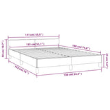 NNEVL Bed Frame with Headboard Dark Grey 137x187 cm Double Fabric