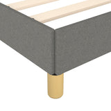 NNEVL Bed Frame with Headboard Dark Grey 153x203 cm Queen Fabric