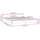 NNEVL Bed Frame with Headboard Dark Grey 153x203 cm Queen Fabric