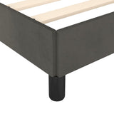 NNEVL Bed Frame with Headboard Dark Grey 137x187 cm Double Velvet