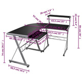 NNEVL Corner Computer Desk Black 132x112x99 cm Engineered Wood