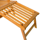 NNEVL Outdoor Deck Chairs with Footrests 2 pcs Solid Wood Acacia