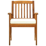 NNEVL Garden Dining Chairs 8 pcs with Cushions Solid Wood Acacia