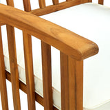 NNEVL Garden Dining Chairs 8 pcs with Cushions Solid Wood Acacia