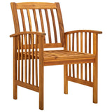 NNEVL Garden Dining Chairs 4 pcs with Cushions Solid Wood Acacia
