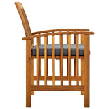 NNEVL Garden Dining Chairs 4 pcs with Cushions Solid Wood Acacia