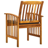 NNEVL Garden Dining Chairs 6 pcs with Cushions Solid Wood Acacia