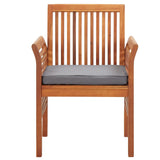 NNEVL Garden Dining Chairs with Cushions 8 pcs Solid Wood Acacia