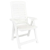 NNEVL 3 Piece Garden Dining Set White Polypropylene