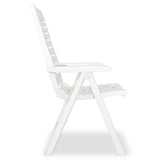 NNEVL 3 Piece Garden Dining Set White Polypropylene