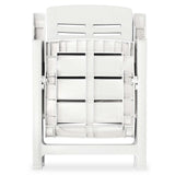 NNEVL 3 Piece Garden Dining Set White Polypropylene