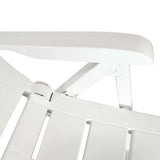 NNEVL 3 Piece Garden Dining Set White Polypropylene