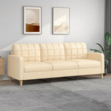 NNEVL 3-Seater Sofa Cream 210 cm Fabric