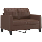 NNEVL 2-Seater Sofa Brown 120 cm Faux Leather