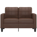 NNEVL 2-Seater Sofa Brown 120 cm Faux Leather
