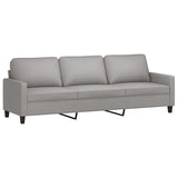 NNEVL 3-Seater Sofa Light Grey 210 cm Fabric