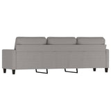 NNEVL 3-Seater Sofa Light Grey 210 cm Fabric
