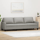 NNEVL 3-Seater Sofa Light Grey 210 cm Fabric