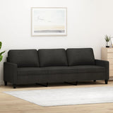 NNEVL 3-Seater Sofa Black 210 cm Fabric