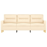 NNEVL 3-Seater Sofa Cream 180 cm Fabric