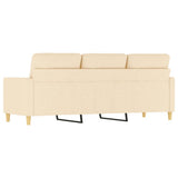 NNEVL 3-Seater Sofa Cream 180 cm Fabric