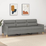 NNEVL 3-Seater Sofa Dark Grey 210 cm Fabric