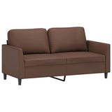 NNEVL 2-Seater Sofa Brown 140 cm Faux Leather