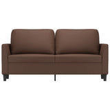 NNEVL 2-Seater Sofa Brown 140 cm Faux Leather