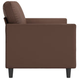 NNEVL 2-Seater Sofa Brown 140 cm Faux Leather