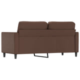 NNEVL 2-Seater Sofa Brown 140 cm Faux Leather