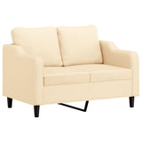 NNEVL 2-Seater Sofa Cream 120 cm Fabric