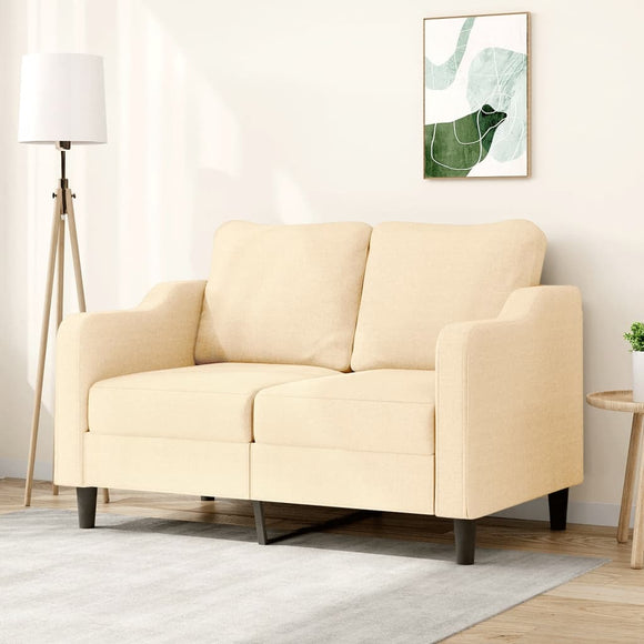 NNEVL 2-Seater Sofa Cream 120 cm Fabric