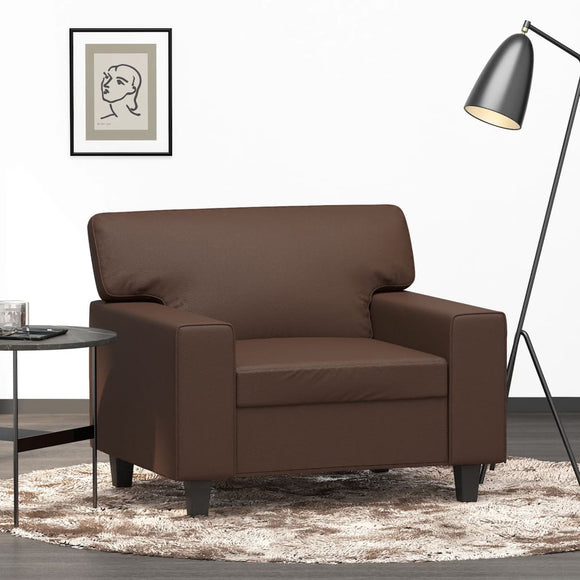 NNEVL Sofa Chair Brown 60 cm Faux Leather