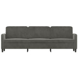 NNEVL 3-Seater Sofa Dark Grey 210 cm Velvet