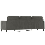 NNEVL 3-Seater Sofa Dark Grey 210 cm Velvet