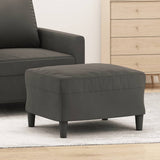 NNEVL Footstool Dark Grey 60x50x41 cm Velvet