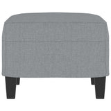 NNEVL Footstool Light Grey 60x50x41 cm Fabric