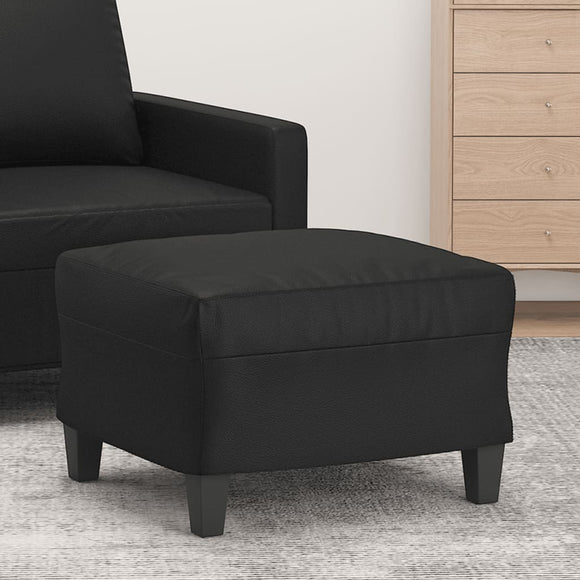 NNEVL Footstool Black 60x50x41 cm Faux Leather