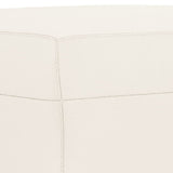 NNEVL Footstool Cream 60x50x41 cm Faux Leather