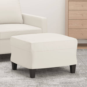 NNEVL Footstool Cream 60x50x41 cm Faux Leather