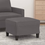 NNEVL Footstool Grey 60x50x41 cm Faux Leather