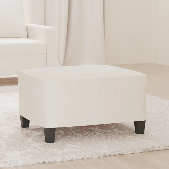 NNEVL Footstool Cream 70x55x41 cm Faux Leather