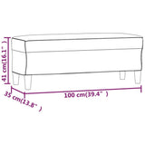 NNEVL Bench Light Grey 100x35x41 cm Fabric