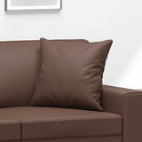 NNEVL Throw Pillows 2 pcs Brown 40x40 cm Faux Leather