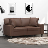 NNEVL Throw Pillows 2 pcs Brown 40x40 cm Faux Leather