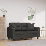 NNEVL Throw Pillows 2 pcs Dark Grey 40x40 cm Microfibre Fabric
